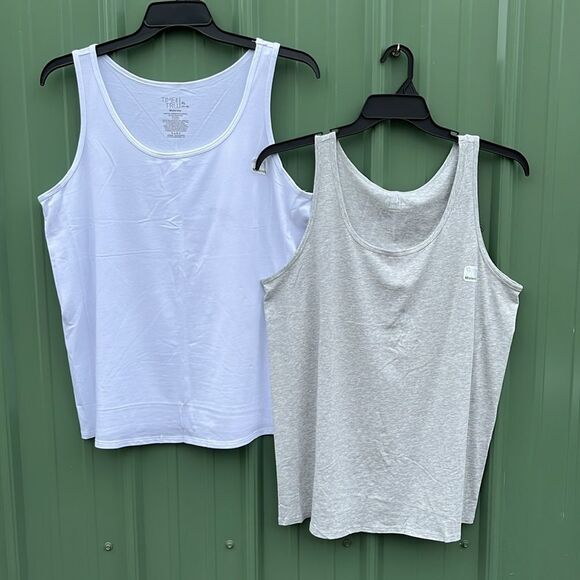 Maternity Essentials Ultra Soft Non Shirred Tank Tops 2-Pack Size XL - Picture 1 of 9